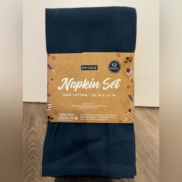 Envogue 100% Cotton Napkins- Set of 12- NWT - Picture 1 of 3
